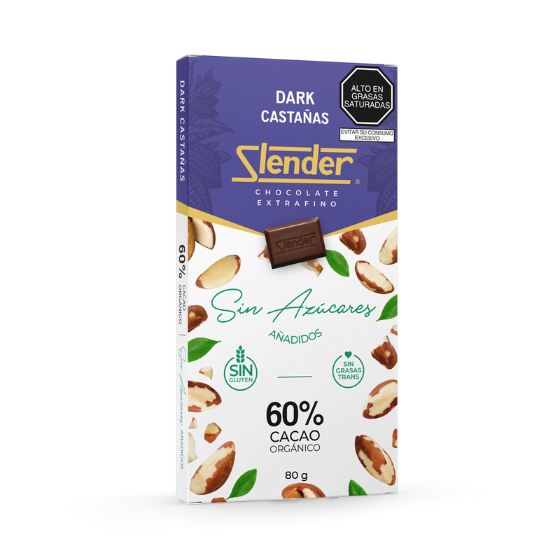 Slender - Dark Castañas (80 gr.) al 60%