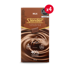 Slender - Pack x4 -  Milk (80 gr.) al 40%