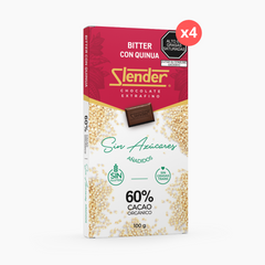 Slender - Pack x4 - Bitter Quinua (100 gr.) al 60%