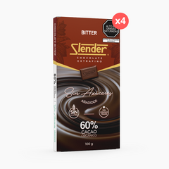Slender - Pack x4 - Bitter (100 gr.) al 60%