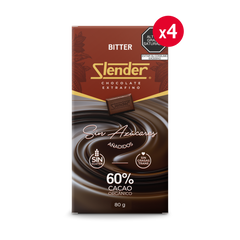 Slender - Pack x4 - Bitter (80 gr.) al 60%