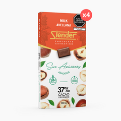 Slender - Pack x4 - Milk Avellana (100 gr.) al 37%