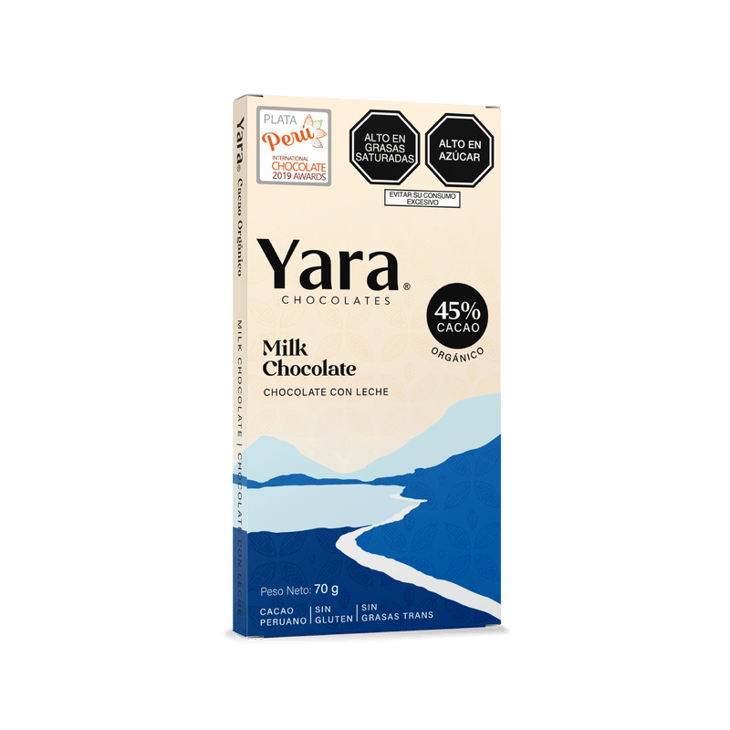 Yara - Chocolate con leche (70 gr.) al 45%