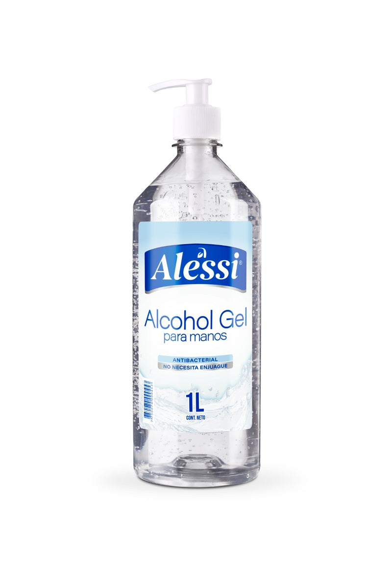 Alessi - Alcohol Gel 70° (1 Lt.) c/ Dispensador (Pack x20 uni.)