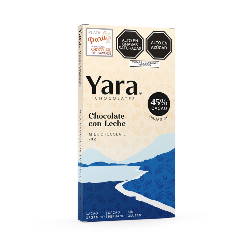 Yara - Chocolate con leche (70 gr.) al 45%